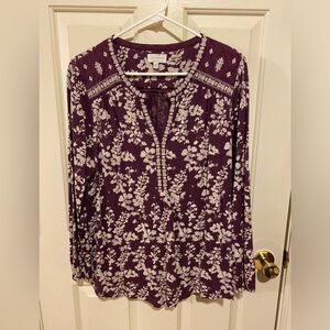 Lucky Brand embroidered blouse in 1X.